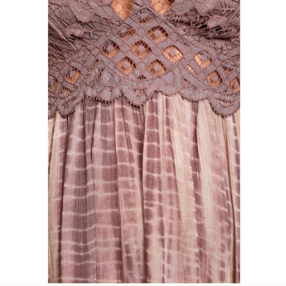 Free People Adella Slip Tie-Dye Lace Dress L - Picture 5 of 13